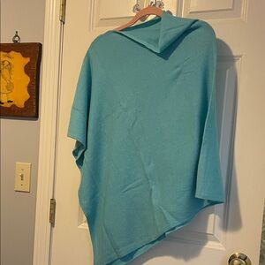 Cashmere Teal Poncho